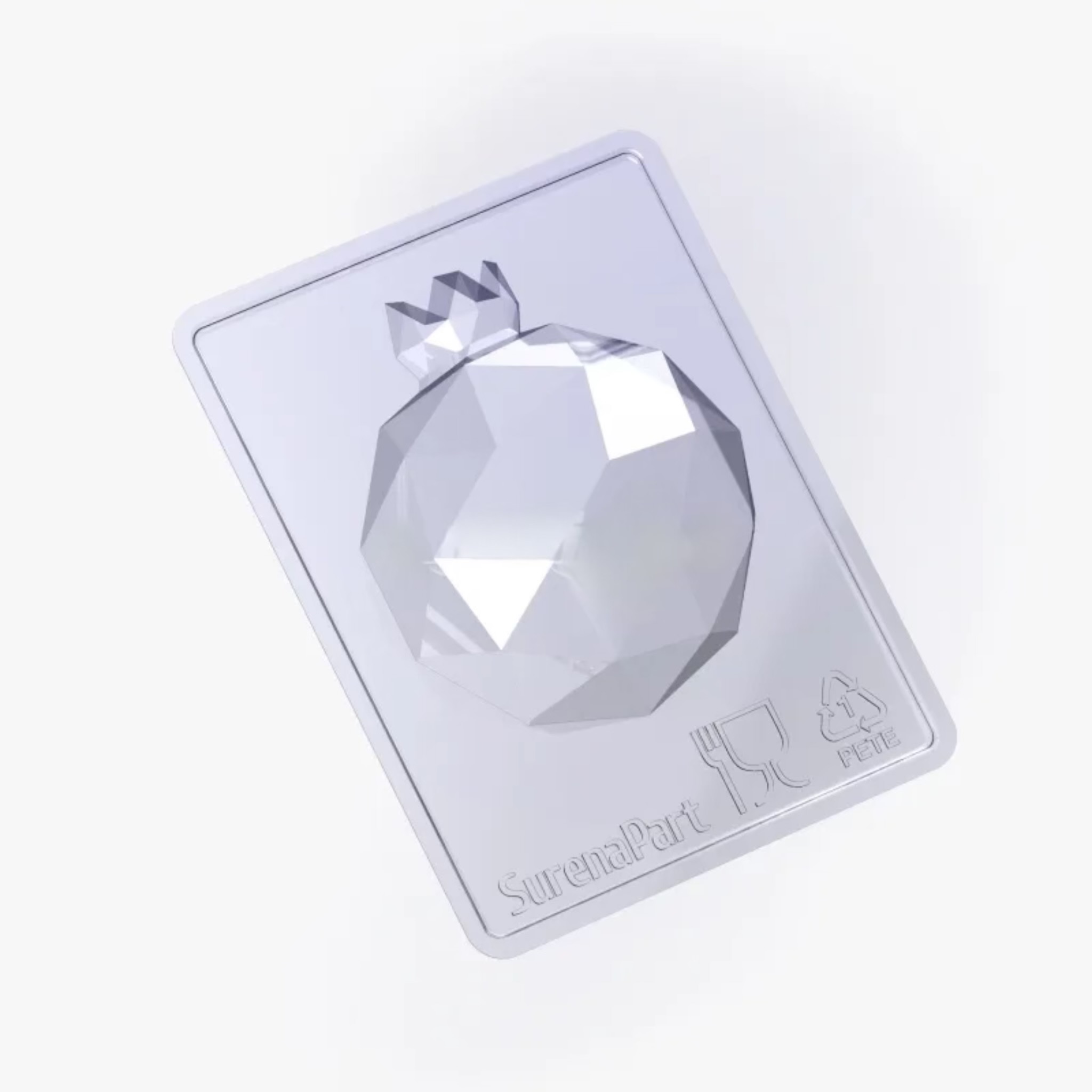 قالب طلقی انار اوریگامی گرد | قالب شکلات و ژله یلدایی فودگرید