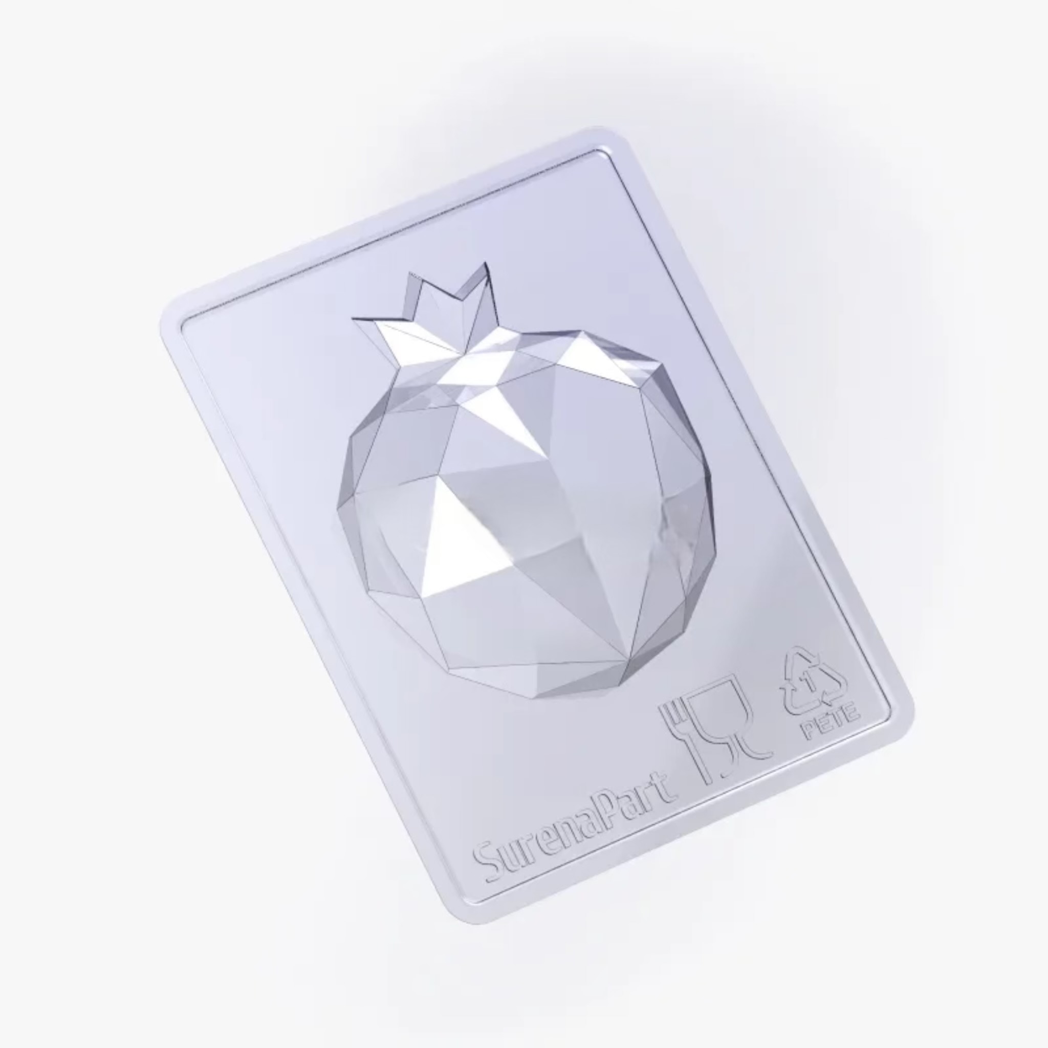 قالب طلقی انار اوریگامی قلب | قالب شکلات و ژله یلدایی فودگرید