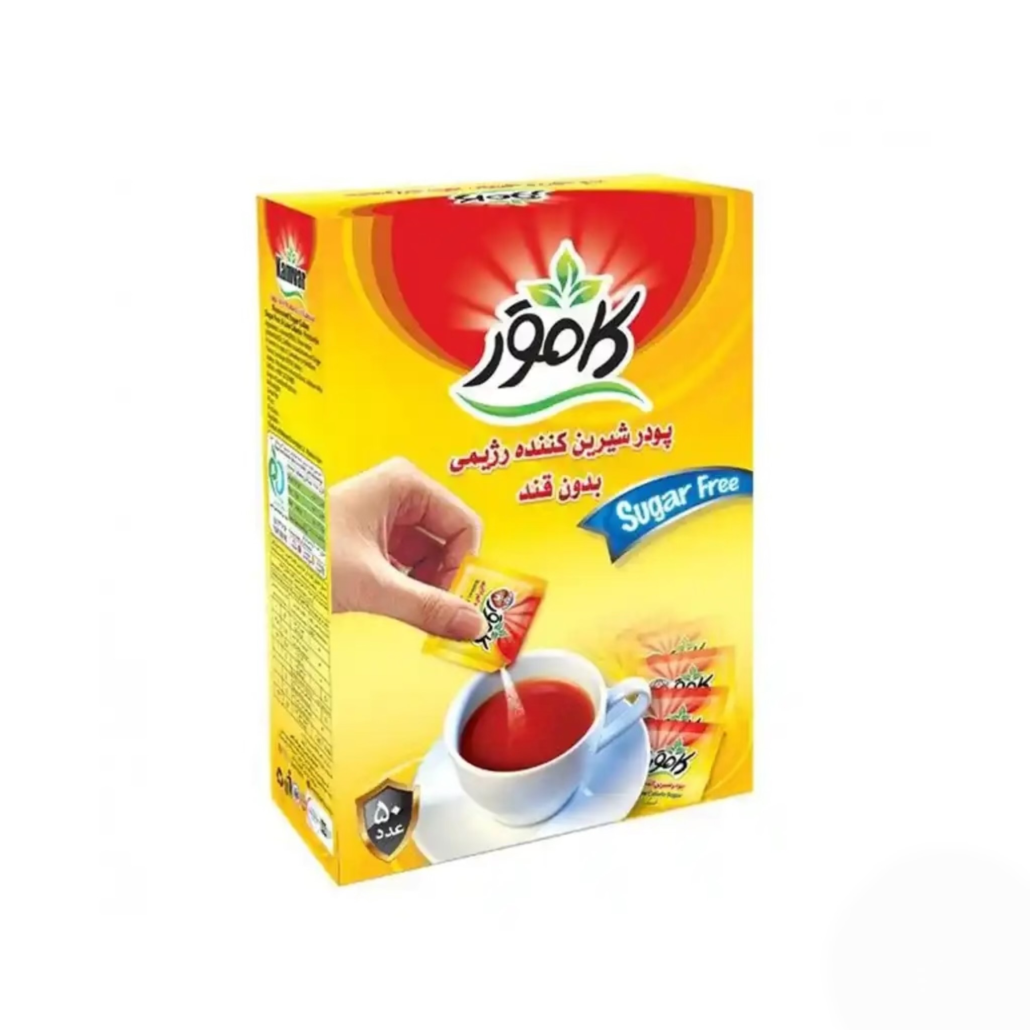 پودر شیرین کننده بدون قند کم کالری کامور ساشه ای