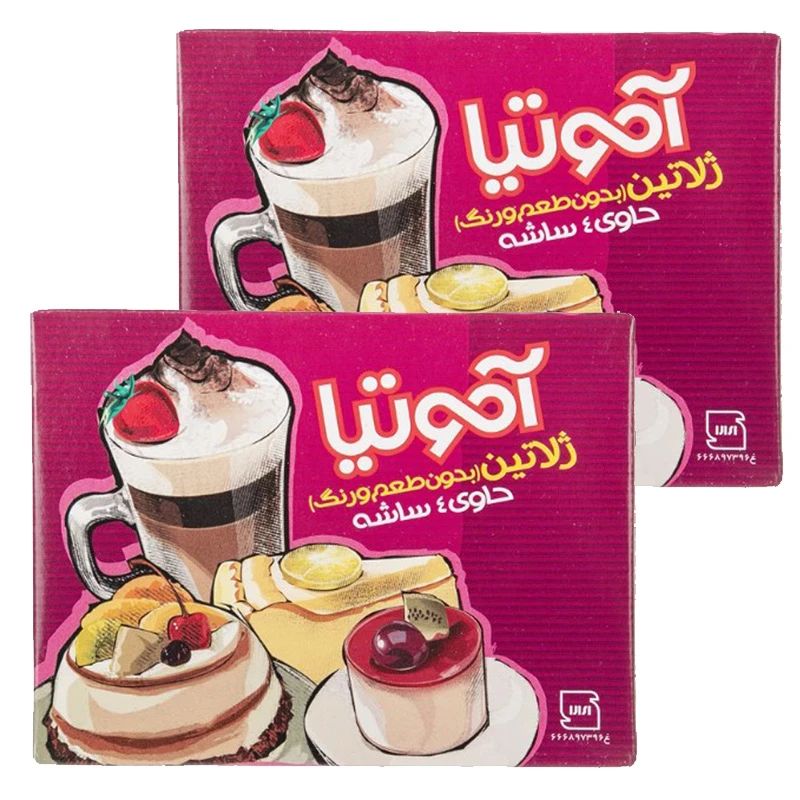 پودر ژلاتین بدون طعم و رنگ آموتیا ۴ ساشه