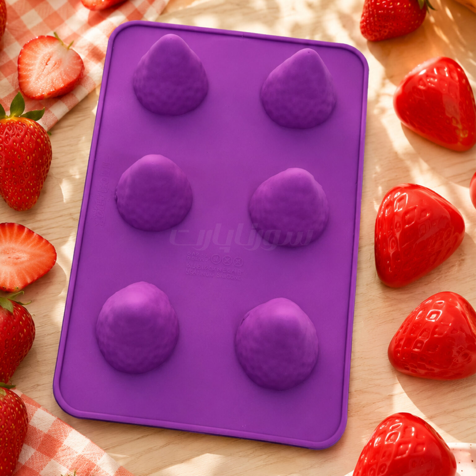 قالب سیلیکونی میوه ای توت فرنگی